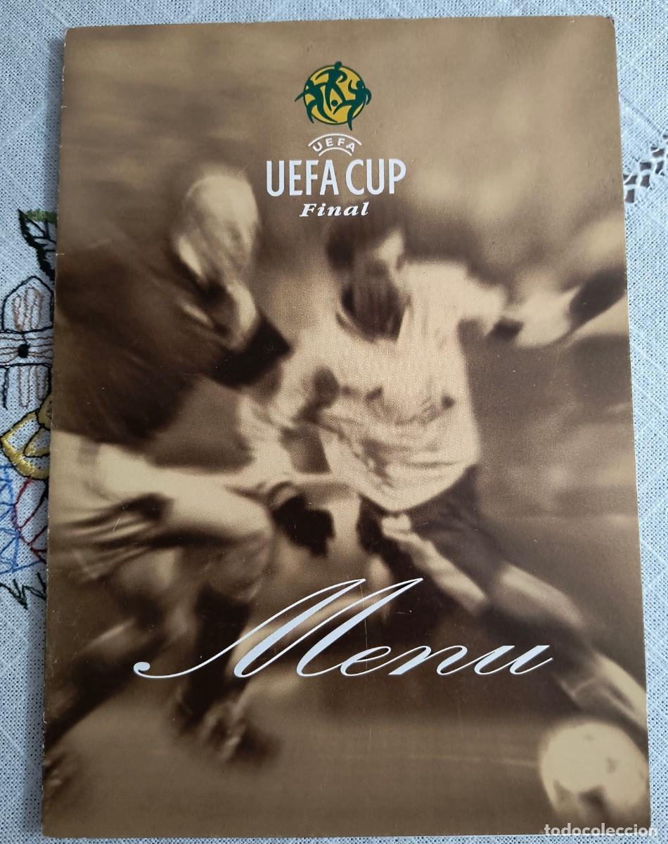 Coleccionismo deportivo: MEN&Uacute; UEFA CUP FINAL 2000 / UEFA VIP CLUB MENU - Foto 1