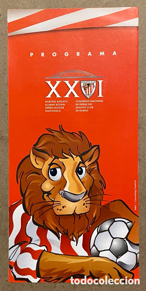 Coleccionismo deportivo: PROGRAMA DEL XXVI CONGRESO DE PE&Ntilde;AS DEL ATHLETIC CLUB DE BILBAO EN 2000. - Foto 1