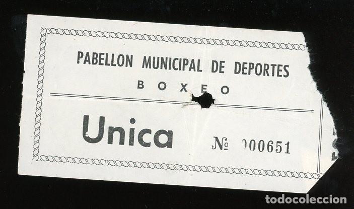 Coleccionismo deportivo: ANTIGUA ENTRADA BOXEO. GIJ&Oacute;N. A&Ntilde;OS 70