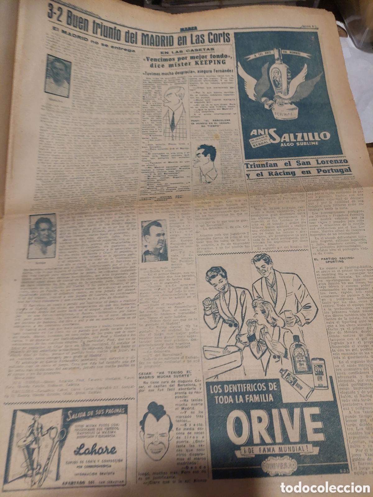 Coleccionismo deportivo: 1950 16 ENERO N&Uacute;MERO 2226 EL MADRID PUESTO - Foto 3