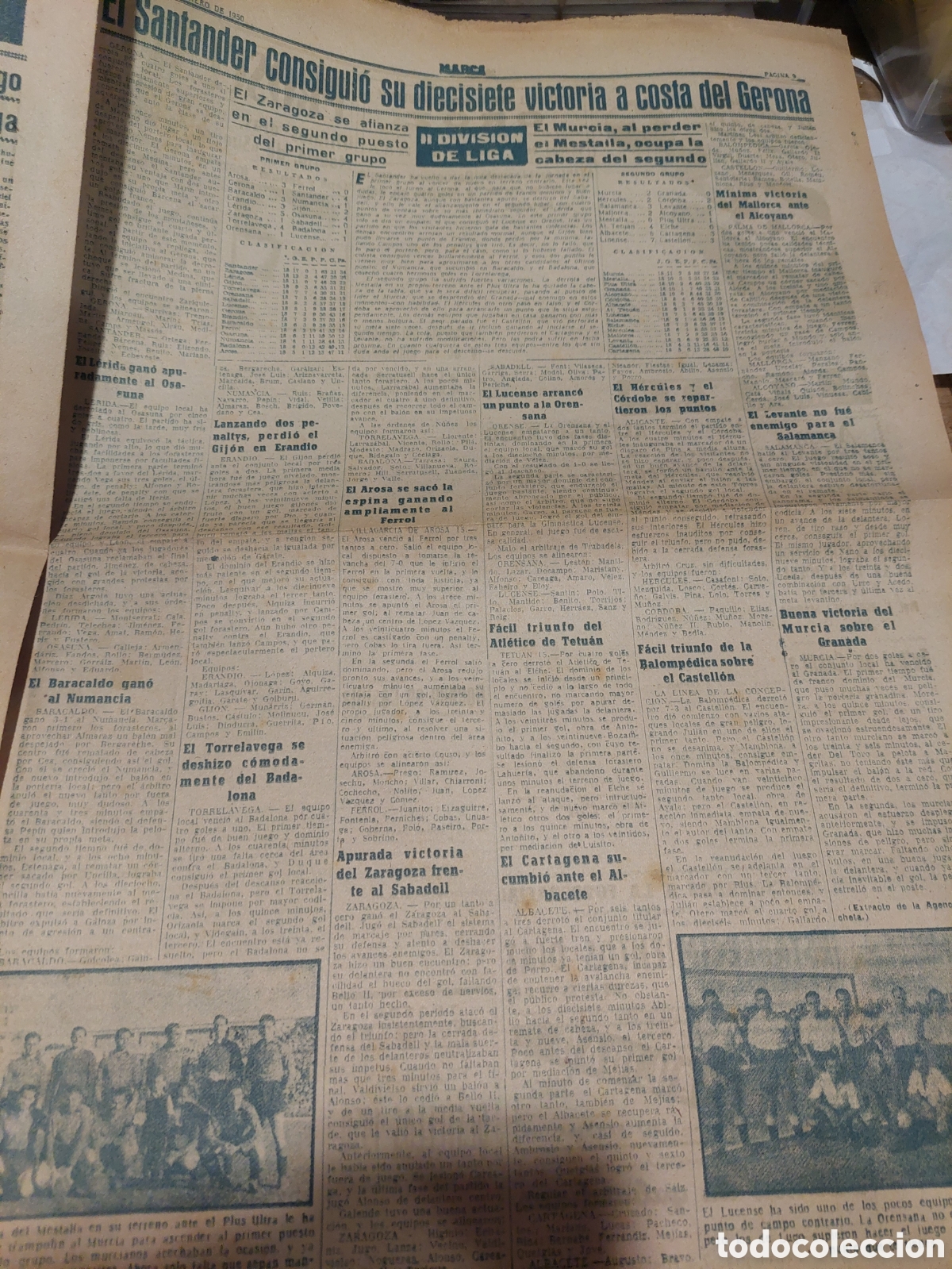 Coleccionismo deportivo: 1950 16 ENERO N&Uacute;MERO 2226 EL MADRID PUESTO - Foto 5