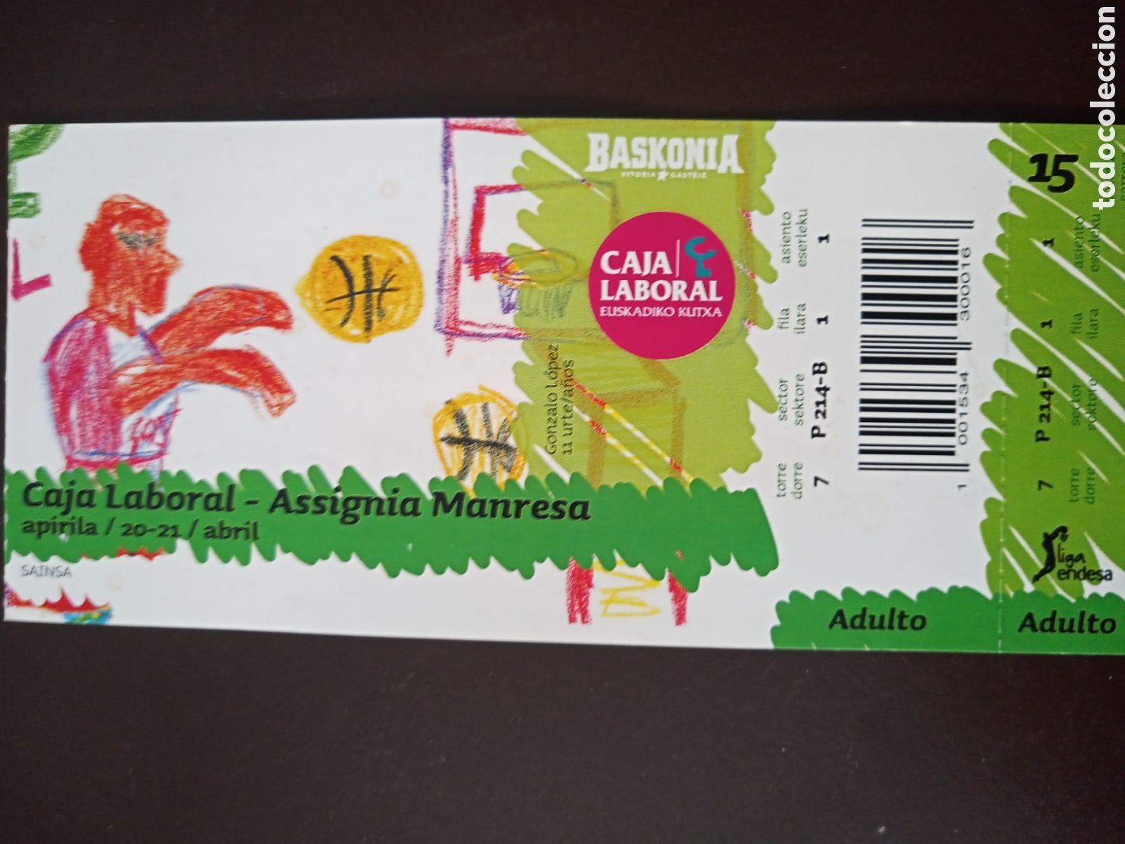 Coleccionismo deportivo: ENTRADA BASKONIA VS ASSIGNIA MANRESA - Foto 1