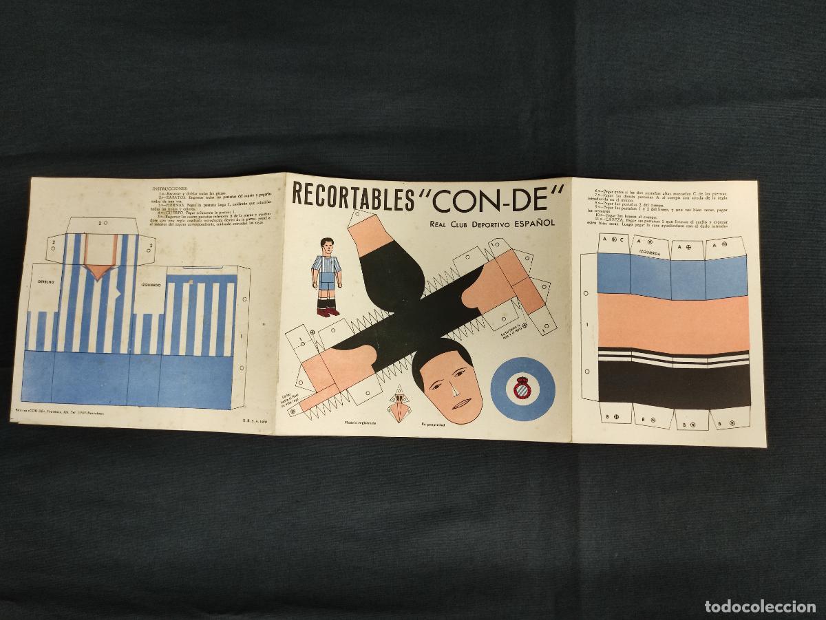 Coleccionismo deportivo: RECORTABLES CON-DE - R.C.D. ESPA&Ntilde;OL - - Foto 3