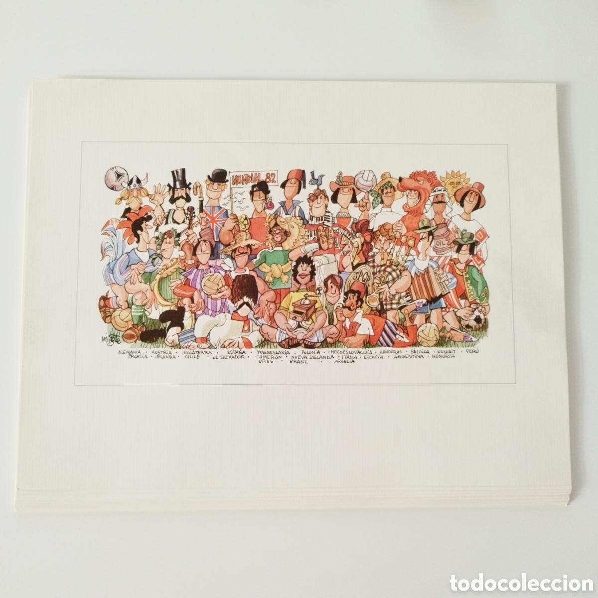 Colecionismo desportivo: COLECCION COMPLETA 25 LAMINAS / MUNDIAL 82 / MINGOTE / ESPA&Ntilde;A / 33 X 25 / VER FOTOS..