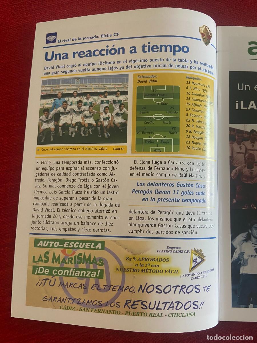 Coleccionismo deportivo: REVISTA NUESTRO CADIZ PROGRAMA OFICIAL # 45 (2-6-2007) CADIZ ELCHE - Foto 3