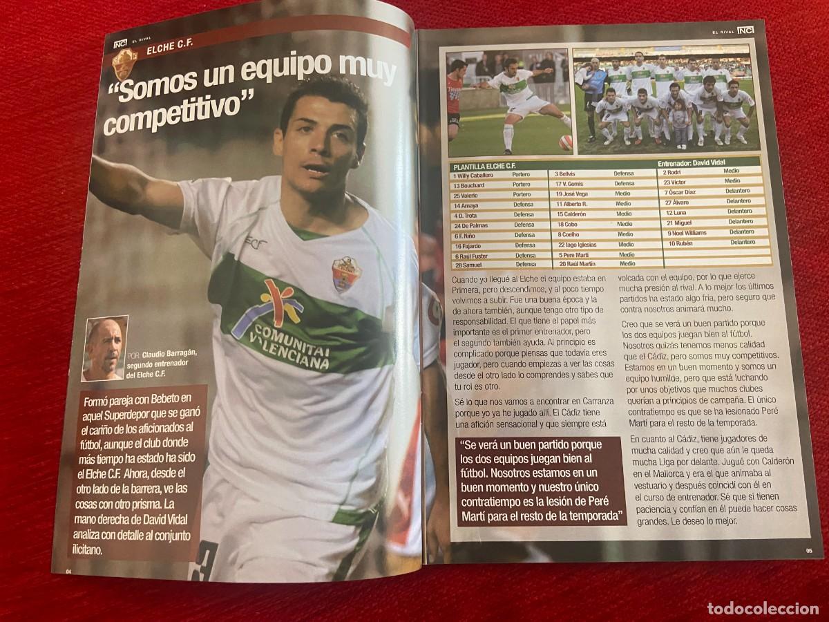 Coleccionismo deportivo: REVISTA NUESTRO CADIZ PROGRAMA OFICIAL # 16 (30-3-2008) CADIZ ELCHE - Foto 3