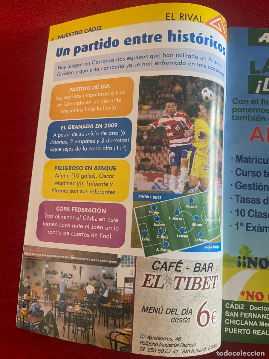 Coleccionismo deportivo: REVISTA NUESTRO CADIZ PROGRAMA OFICIAL # 83 (21-3-2009) CADIZ GRANADA - Foto 3