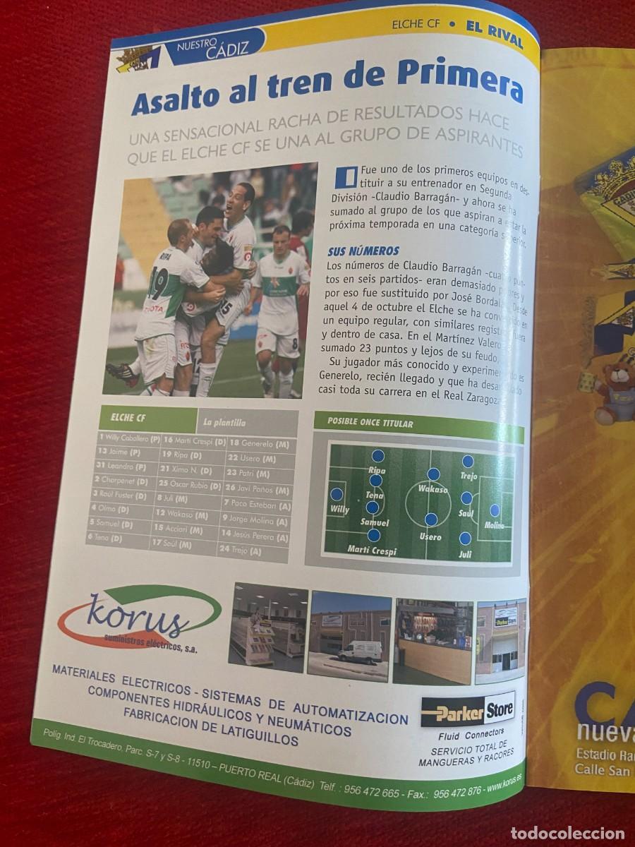 Coleccionismo deportivo: REVISTA NUESTRO CADIZ PROGRAMA OFICIAL # 106 (9-5-2010) CADIZ ELCHE - Foto 3