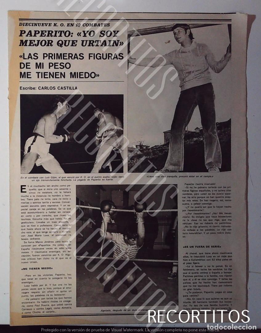 Coleccionismo deportivo: marco jimenez paperito boxeo urtain - Foto 1