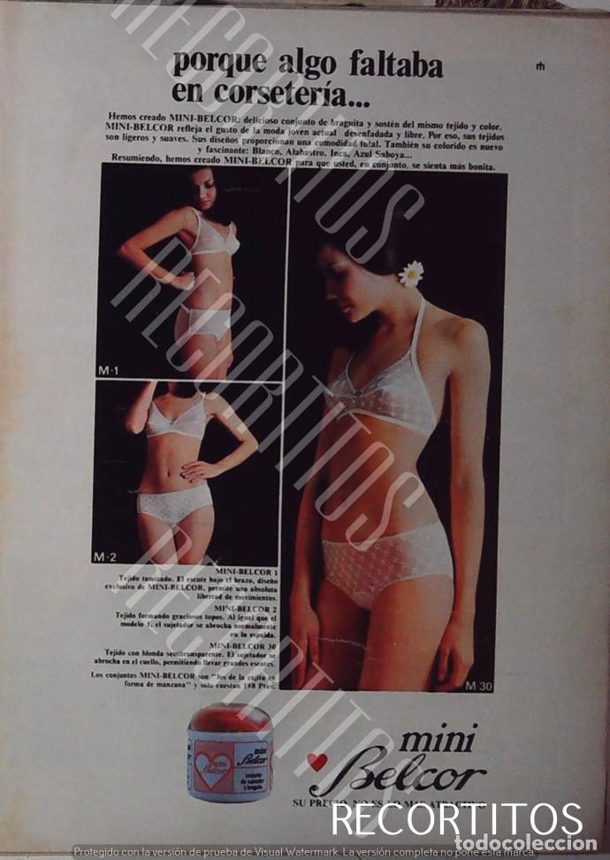 Coleccionismo deportivo: BELCOR MINI LENCERIA ANUNCIO PUBLICIDAD - Foto 1
