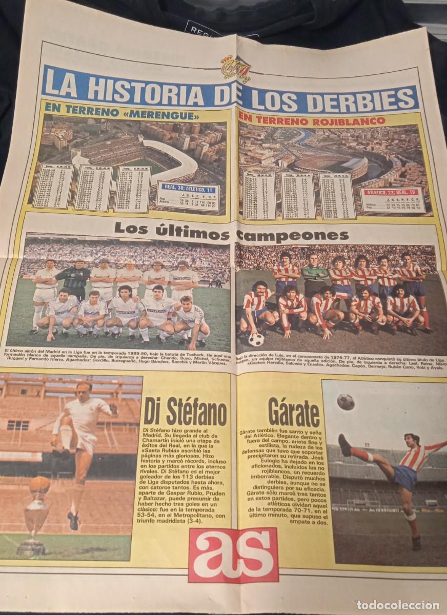 Coleccionismo deportivo: Historia de los Derbies periodico AS. - Foto 1