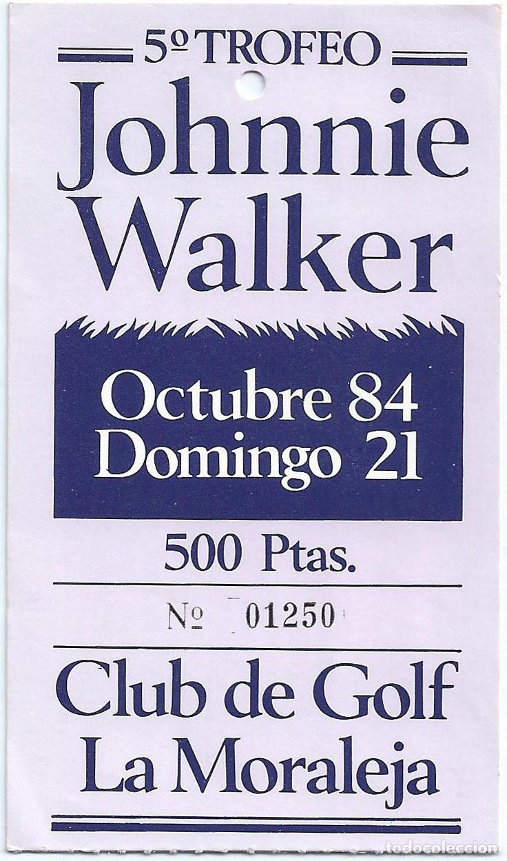 Coleccionismo deportivo: 5&ordm; Trofeo Johnnie Walker - Club de Golf La Moraleja (1984) - Foto 1