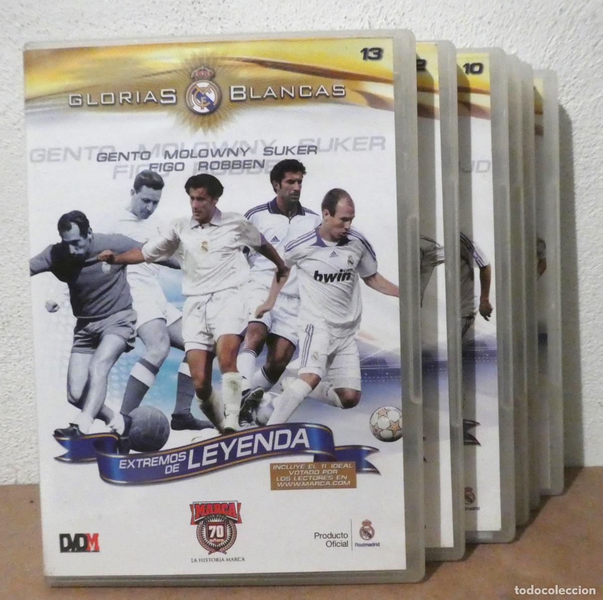 Coleccionismo deportivo: REAL MADRID GLORIAS BLANCAS 12 DVD - Foto 4