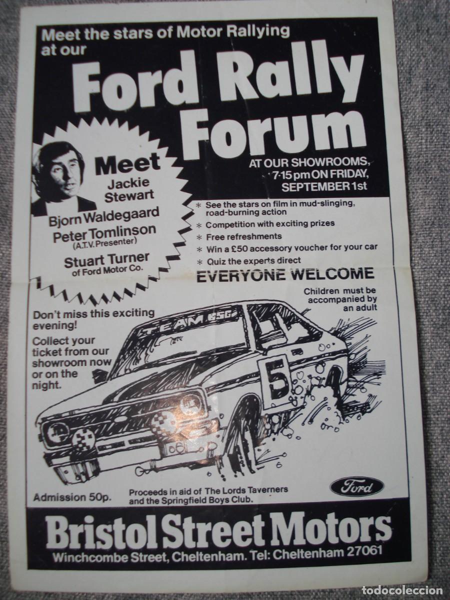 Coleccionismo deportivo: FORD RALLI FORUM JACKIE STEWART - Foto 1