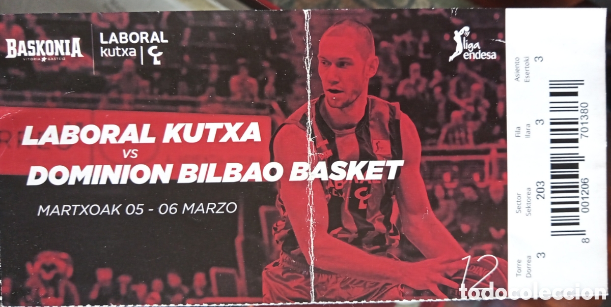 Coleccionismo deportivo: ENTRADA BASKONIA VS BILBAO B. - Foto 1
