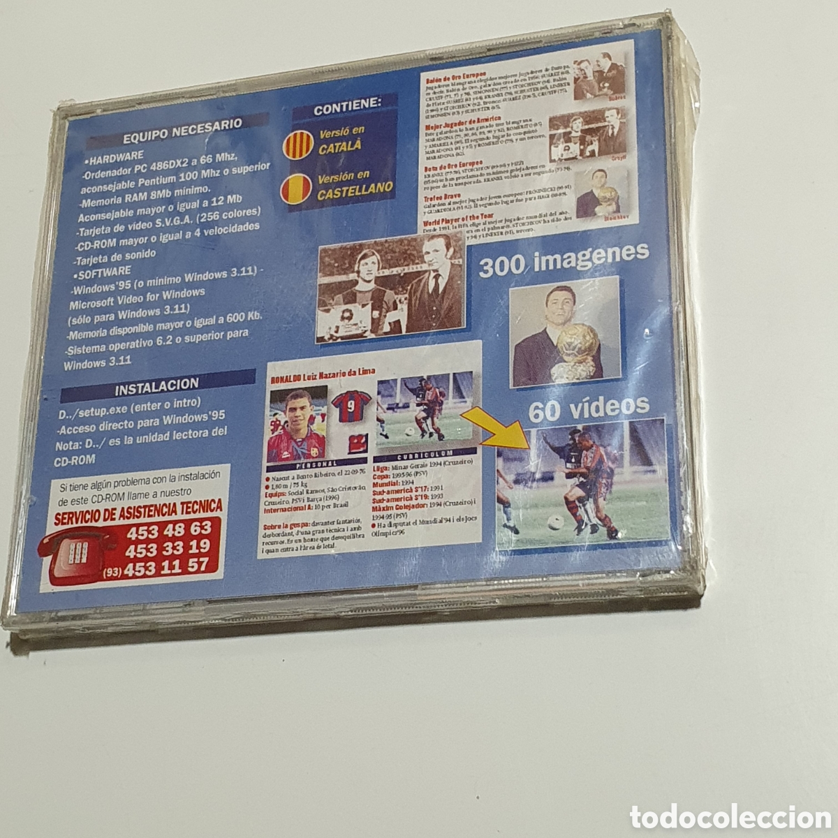 Coleccionismo deportivo: Cd-14, El Cd-Rom Del Bar&ccedil;a, Nuevo, Precintado Original, Sin Estrenar Ni Usar. - Foto 2