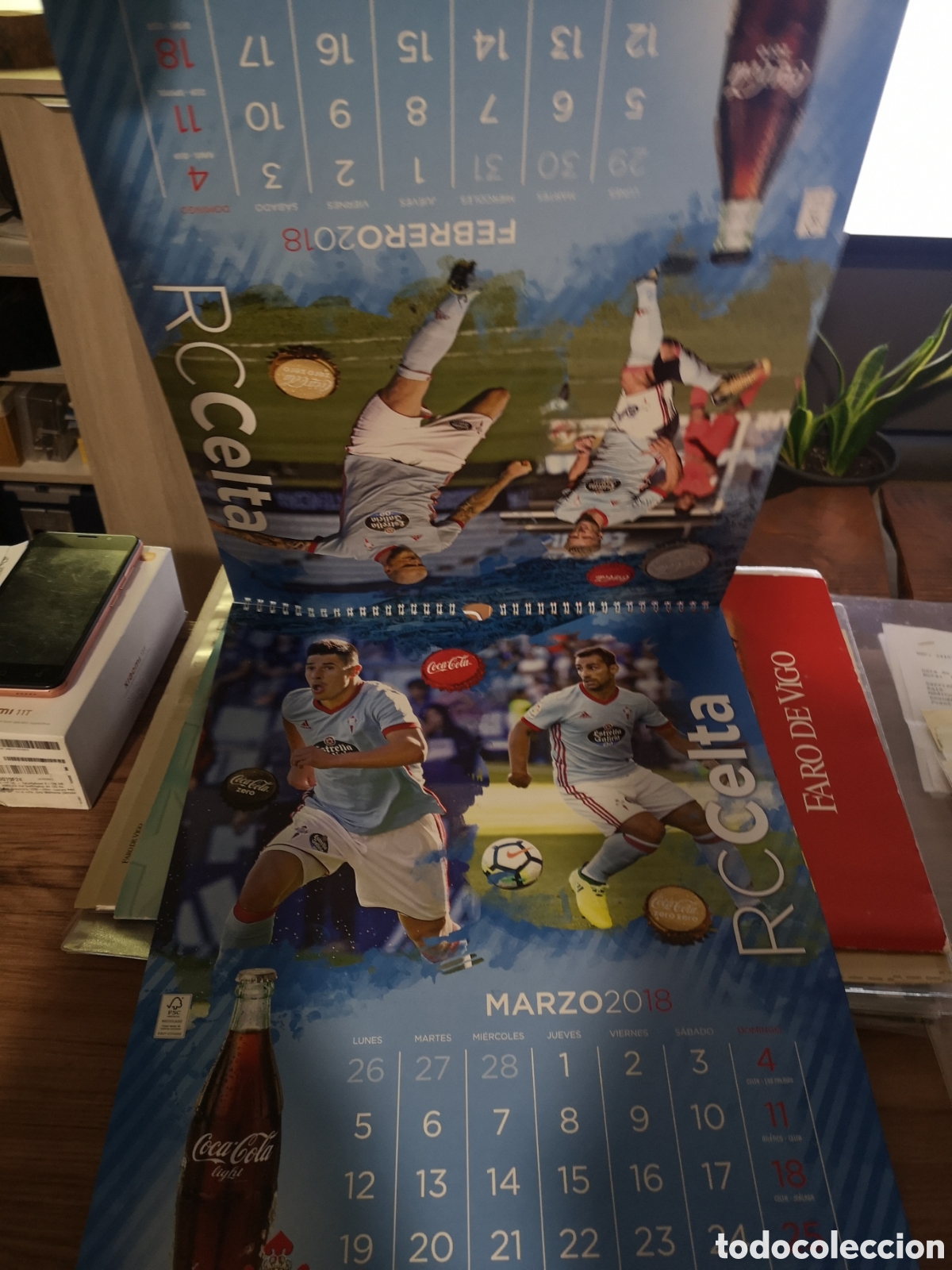 Coleccionismo deportivo: CALENDARIO COCACOLA CELTA DE VIGO 2018 NUEVO - Foto 3