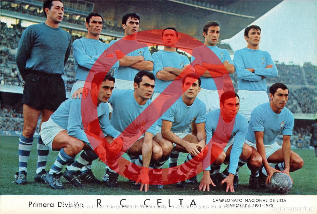 Coleccionismo deportivo: L&Aacute;MINA P&Oacute;STER CELTA DE VIGO 1971/72 - Foto 1