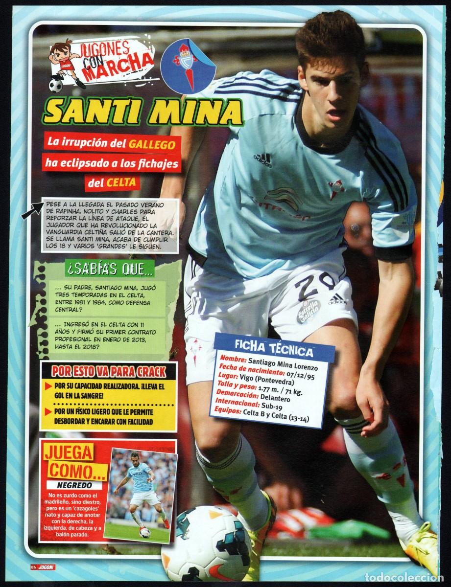 Coleccionismo deportivo: L&Aacute;MINA P&Oacute;STER CELTA DE VIGO SANTI MINA - Foto 1