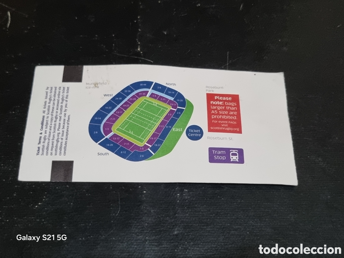 Coleccionismo deportivo: ENTRADA RUGBY - ESCOCIA V FRANCIA 8 DE MARZO 2020 - Foto 2