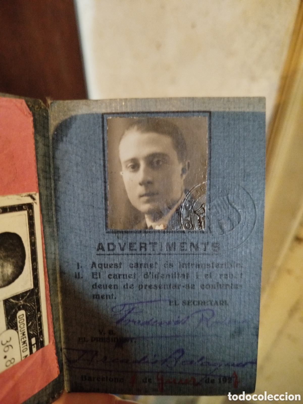 Coleccionismo deportivo: Carnet antiguo del FC Barcelona - Foto 2