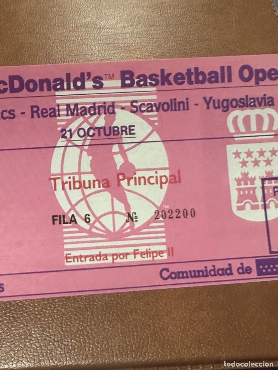 Coleccionismo deportivo: Antigua entrada open mc donald 1988 - Foto 3