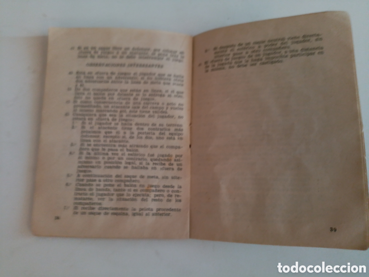 Coleccionismo deportivo: Reglamento de Futbol.A&ntilde;o 1956 - Foto 6