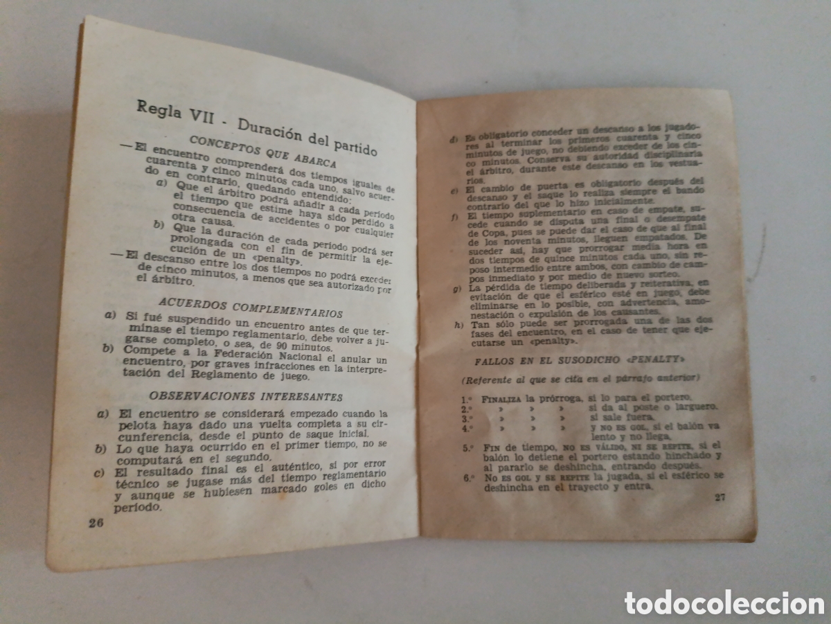 Coleccionismo deportivo: Reglamento de Futbol.A&ntilde;o 1956 - Foto 7