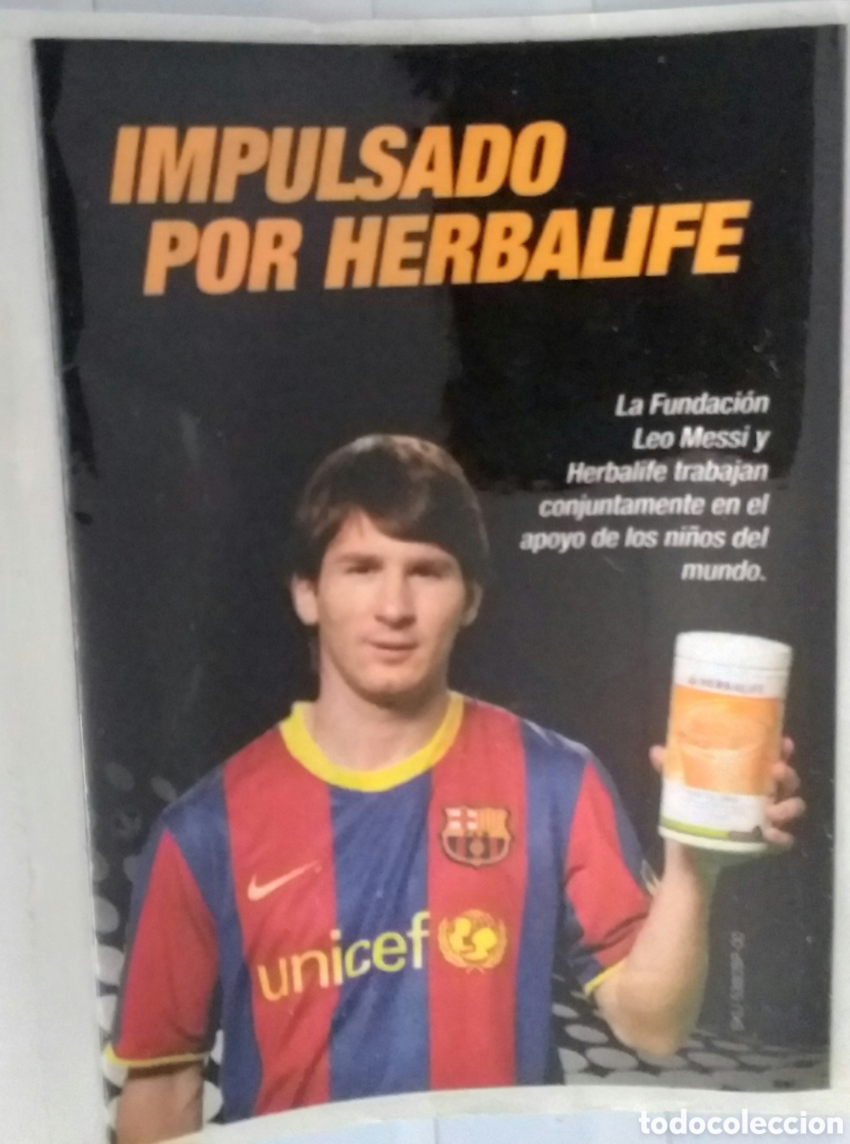 Coleccionismo deportivo: LOTE DE 3 PEGATINAS-DESPLEGABLE MESSI/HERBALIFE - Foto 1