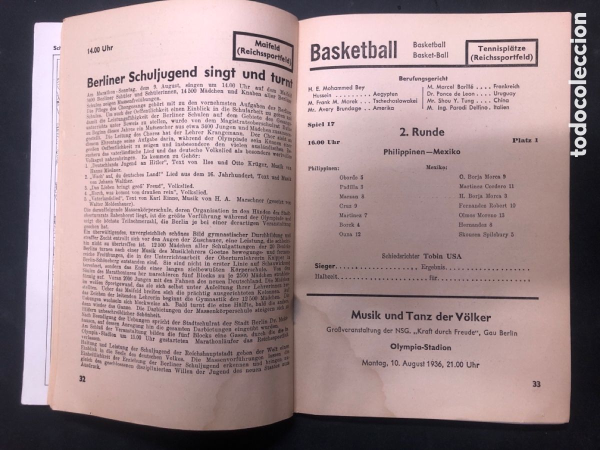 Coleccionismo deportivo: PROGRAMA OFICIAL XI OLIMPIADA DE BERLIN 1936 DIA 9 AGOSTO 1936 - Foto 4