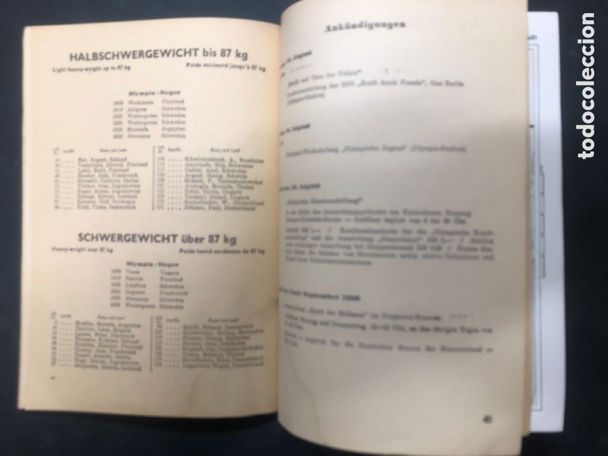 Coleccionismo deportivo: PROGRAMA OFICIAL XI OLIMPIADA DE BERLIN 1936 DIA 9 AGOSTO 1936 - Foto 5
