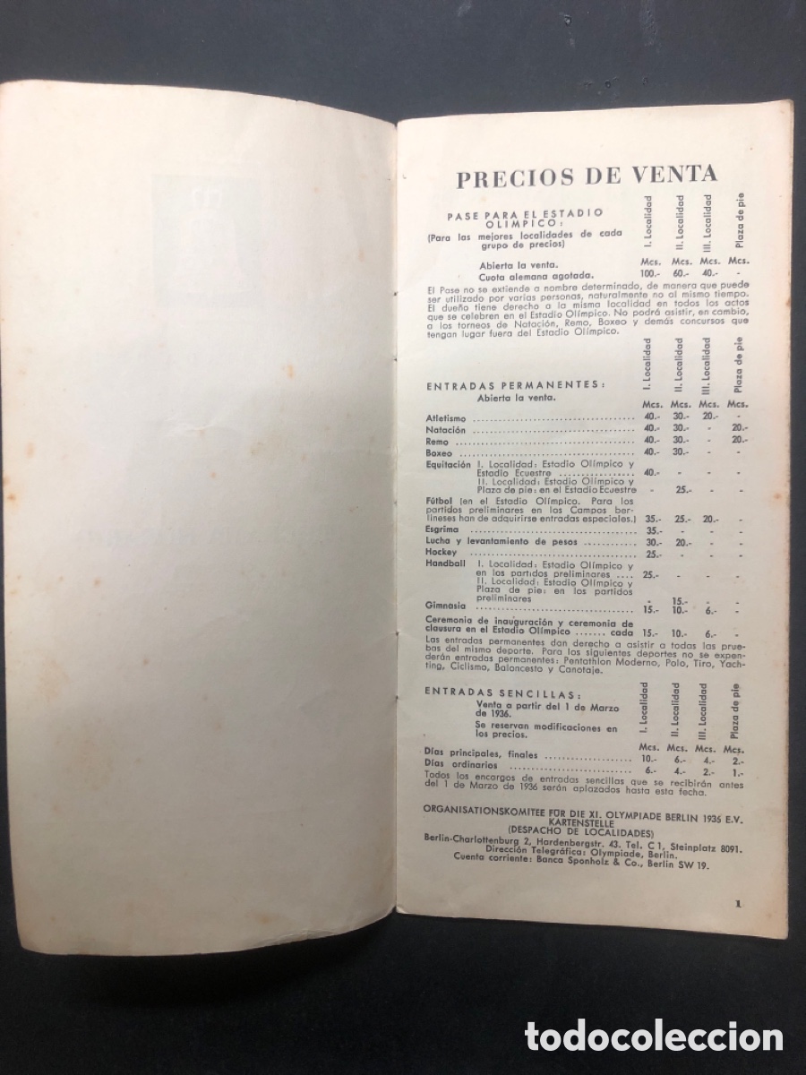 Coleccionismo deportivo: PROGRAMA XI OLIMPIADA BERLIN 1936 - Foto 2