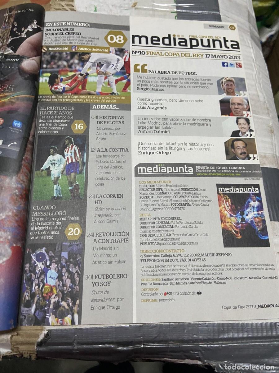 Coleccionismo deportivo: REVISTA PROGRAMA MEDIAPUNTA FINAL COPA DEL REY 2013 REAL MADRID ATLETICO MADRID - Foto 2