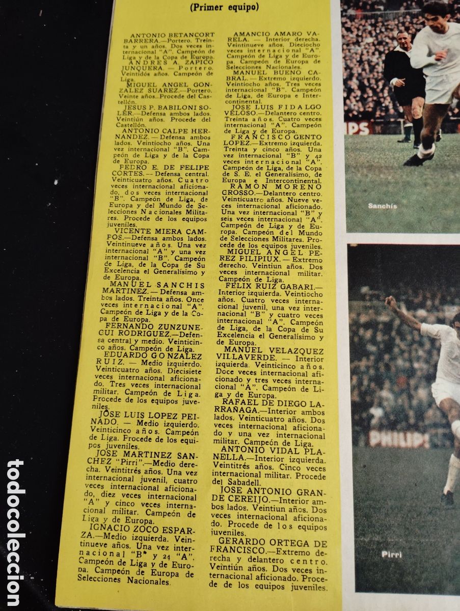 Coleccionismo deportivo: 1968. REPORTAJE REAL MADRID. 32 PAGINAS - Foto 24
