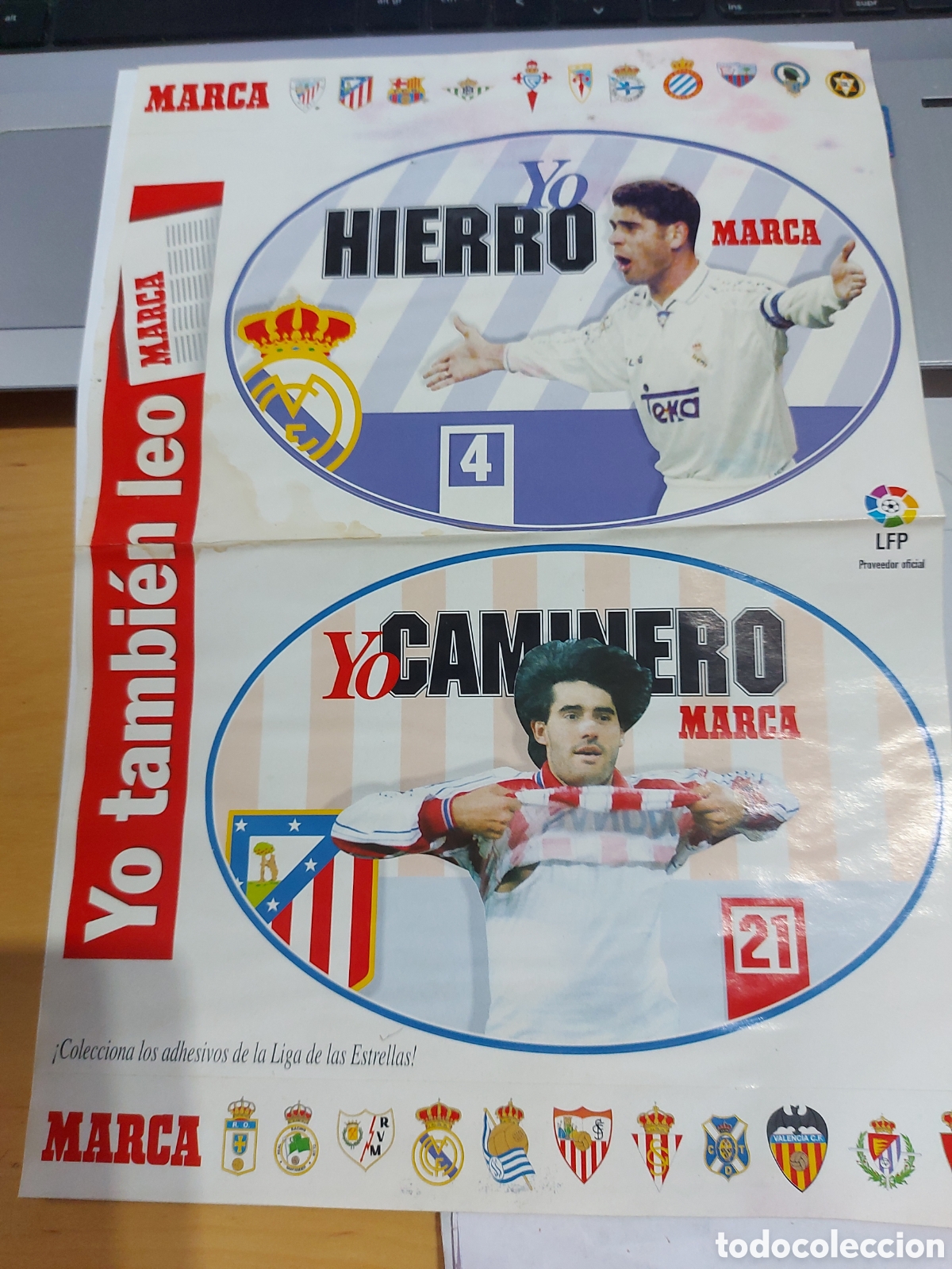 Coleccionismo deportivo: ADHESIVOS DEPORTIVOS DEL MARCA. HIERRO y CAMINERO - Foto 1