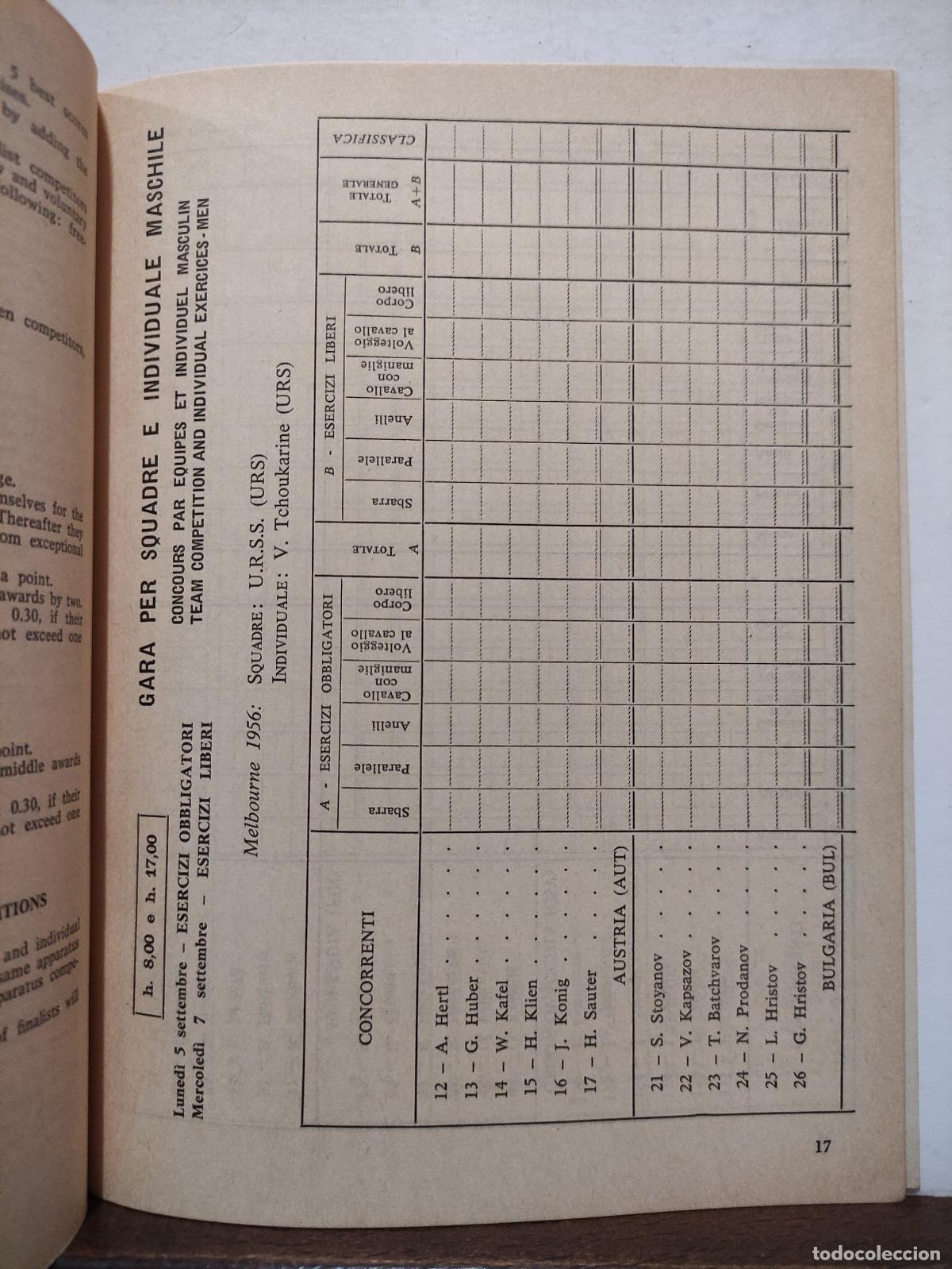Coleccionismo deportivo: GIOCHI DELLA XVII OLIMPIADE ROMA MCMLX - PROGRAMMA UFFICIALE - 36 PROGRAMAS - JUEGOS OLIMPICOS 1960 - Foto 8