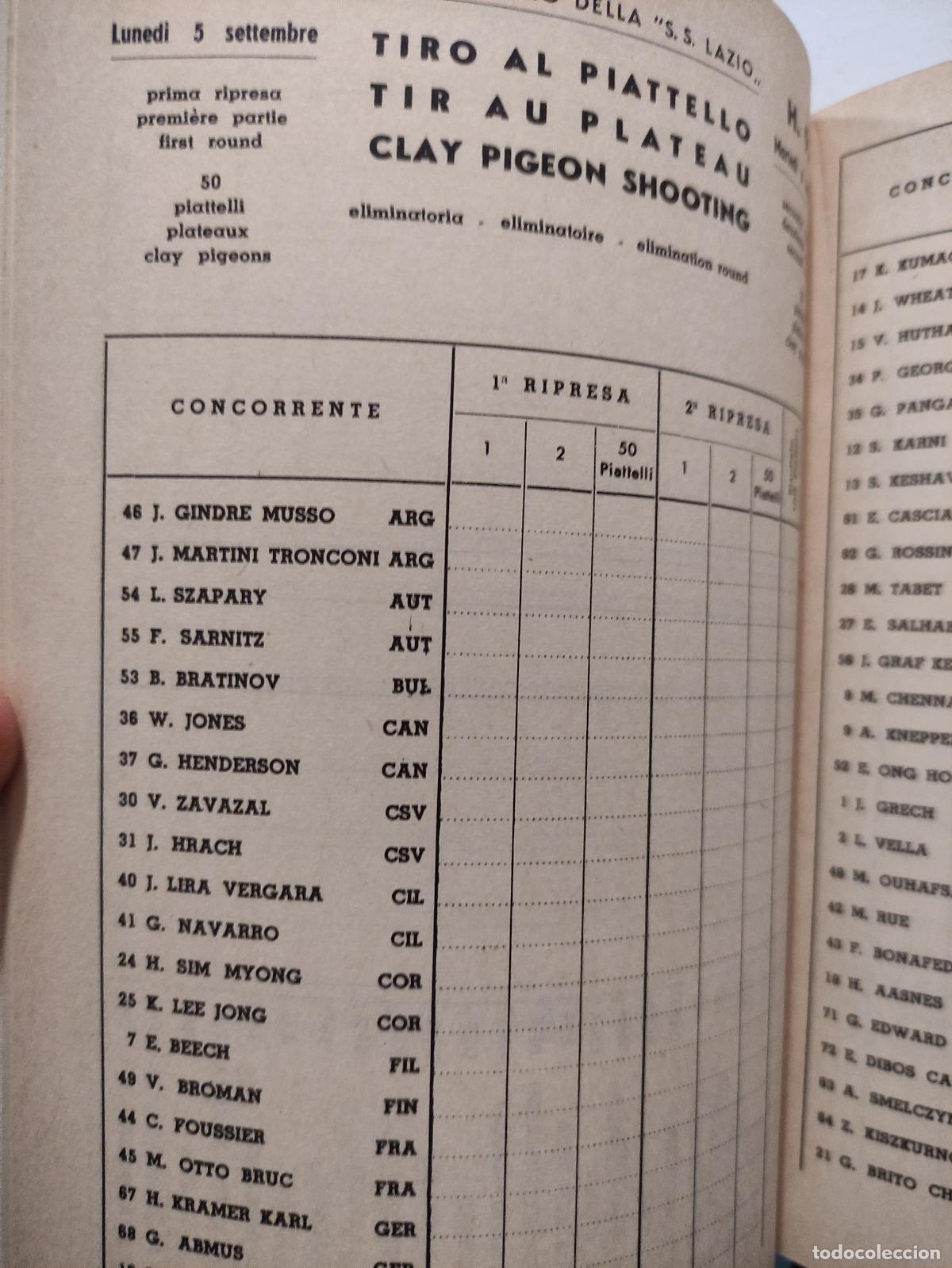Coleccionismo deportivo: GIOCHI DELLA XVII OLIMPIADE ROMA MCMLX - PROGRAMMA UFFICIALE - 36 PROGRAMAS - JUEGOS OLIMPICOS 1960 - Foto 16