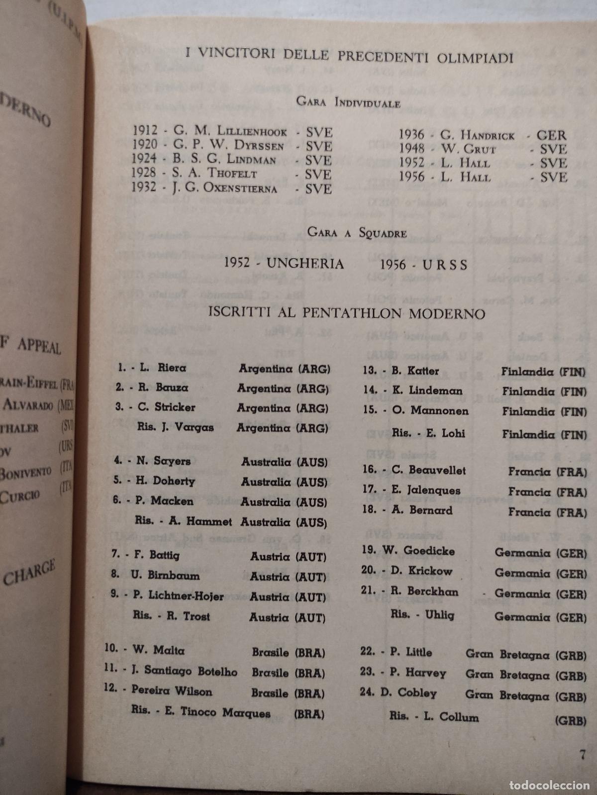 Coleccionismo deportivo: GIOCHI DELLA XVII OLIMPIADE ROMA MCMLX - PROGRAMMA UFFICIALE - 36 PROGRAMAS - JUEGOS OLIMPICOS 1960 - Foto 17
