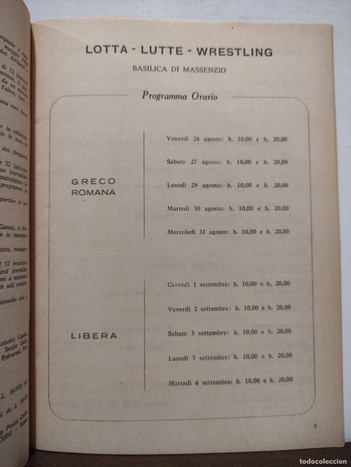 Coleccionismo deportivo: GIOCHI DELLA XVII OLIMPIADE ROMA MCMLX - PROGRAMMA UFFICIALE - 36 PROGRAMAS - JUEGOS OLIMPICOS 1960 - Foto 18