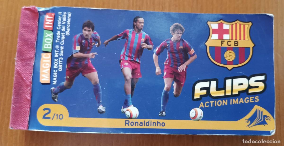 Coleccionismo deportivo: Flip action imatges Magic Box 2/10 Messi - Ronaldinho - Foto 2