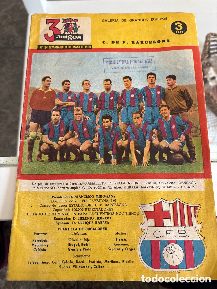 Coleccionismo deportivo: C&oacute;mic 3 amigos CF Barcelona 1960, Tint&iacute;n - Foto 1