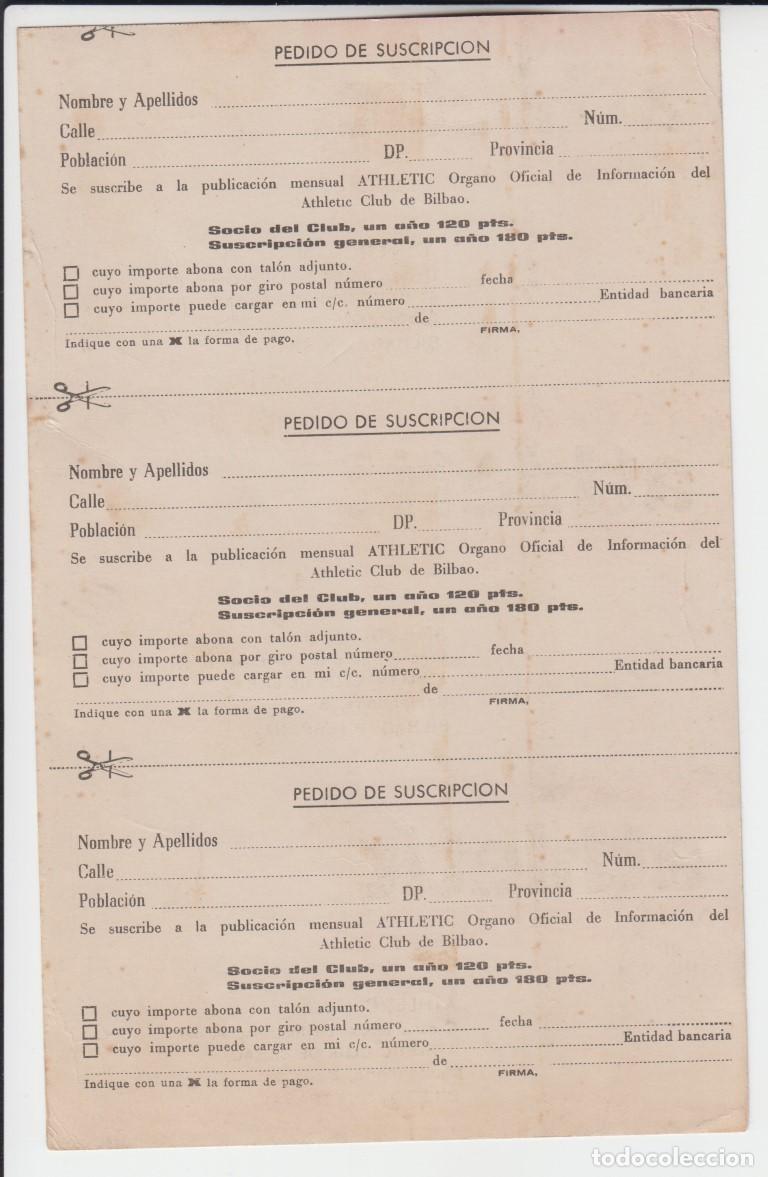 Coleccionismo deportivo: 3 Tarjetas postales - Pedido de suscripci&oacute;n ATHLETIC - Foto 2