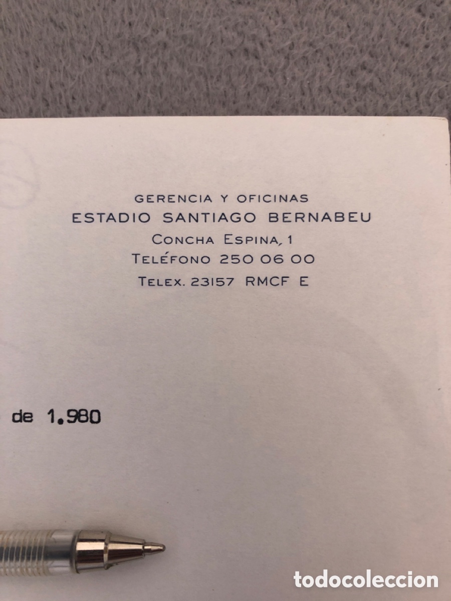 Coleccionismo deportivo: Documento Real Madrid CF - Foto 3
