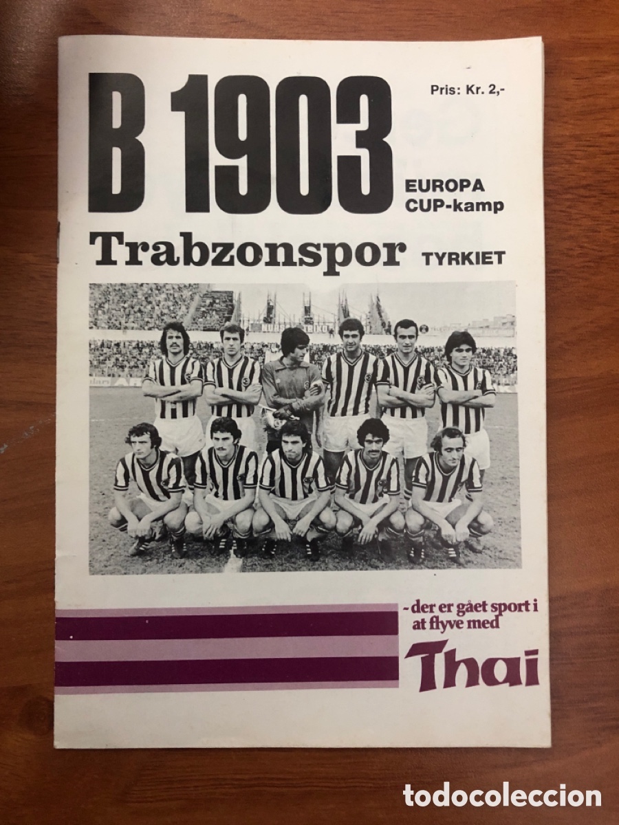 Coleccionismo deportivo: Programa B 1903 - Trabzonspor Copa de Europa 1977 - Foto 1
