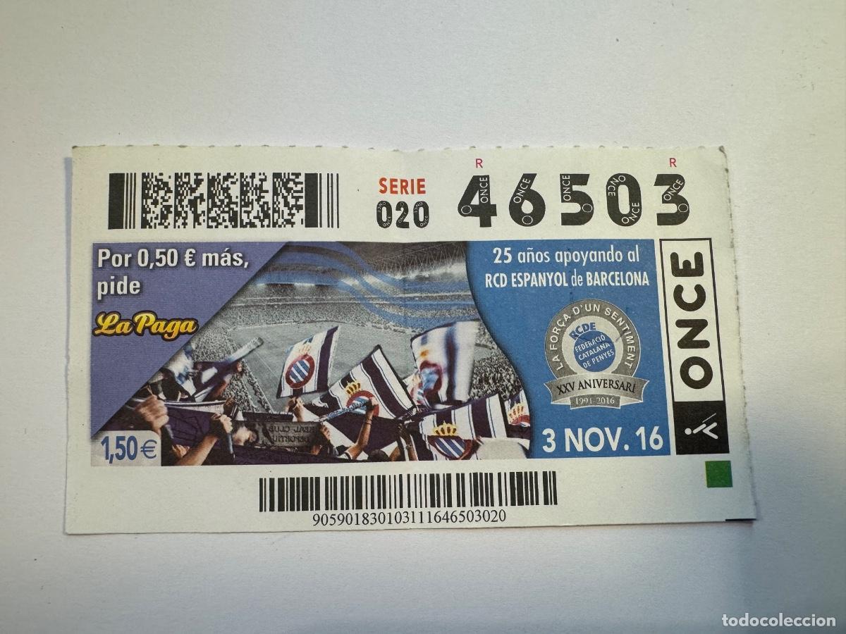 Coleccionismo deportivo: RCD ESPANYOL CUP&Oacute;N JUEGO AZAR / COMPRA M&Iacute;NIMA 5&euro; - Foto 1