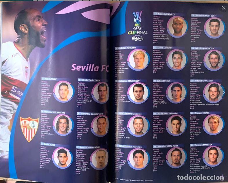 Coleccionismo deportivo: Raro programa Final de la Copa de la UEFA, RCD Espanyol contra Sevilla, 16.5.07. Incluye a Puerta - Foto 3