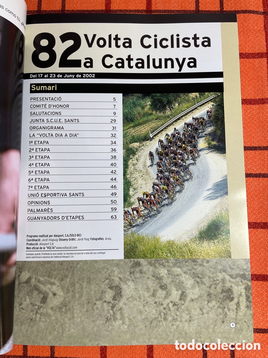 Coleccionismo deportivo: Programa Oficial 82 Volta Ciclista a Catalunya 2002 - Foto 2