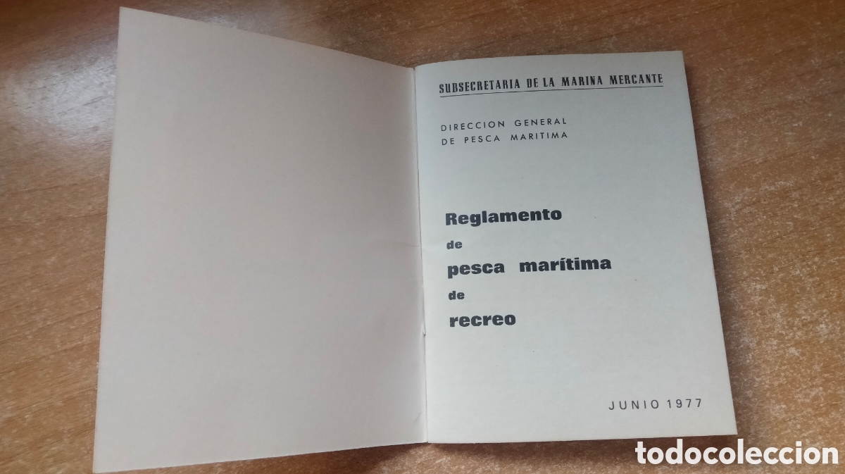 Coleccionismo deportivo: Reglamento de Pesca Mar&iacute;tima de Recreo - A&ntilde;o 1977 - Foto 2