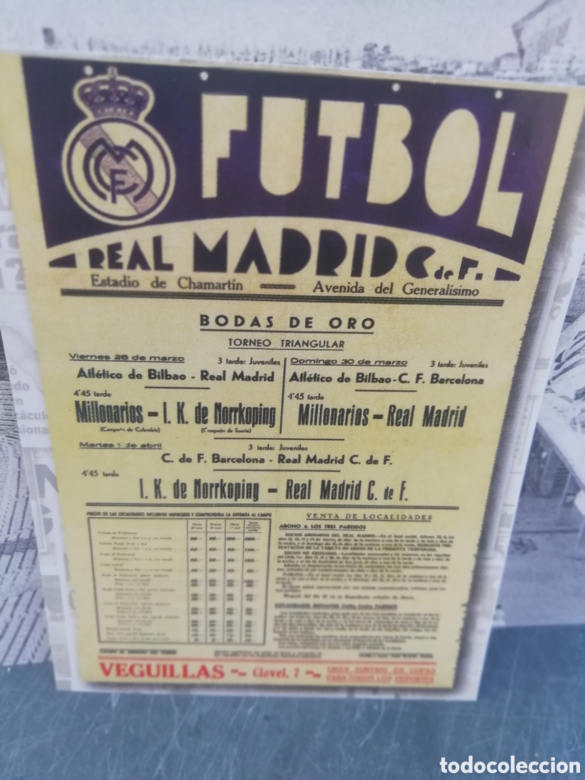Coleccionismo deportivo: Real madrid cf... Los tesoros blancos. Bodas oro - Foto 1