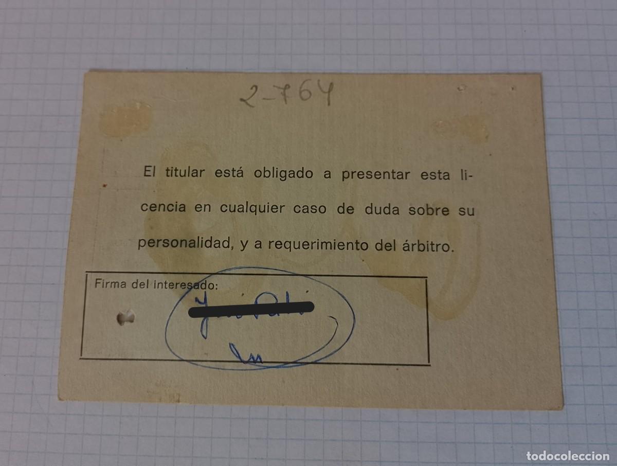Coleccionismo deportivo: Licencia de delegado de equipo - Foto 2